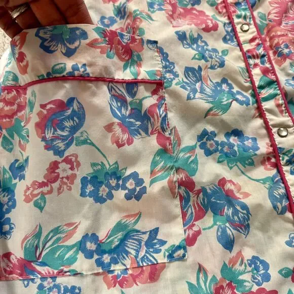 Vintage Lyn Anne Nightgown Size Med Floral CottageCore Grannycore Snap Collar - Picture 7 of 11